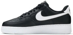 Nike Air Force 1 Low '07 Black White Pebbled Leather