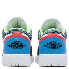 Air Jordan 1 Low CD (GS) - Black/Lt Fusion Red/White