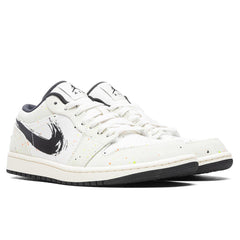 Air Jordan 1 Low SE 'Brushstroke' - Sail/Black/Total Orange