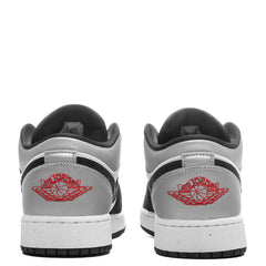 Air Jordan 1 Low SE (GS) - White/Fire Red/Black/Matte Silver