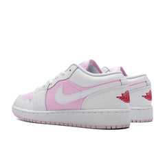 Air Jordan 1 Low (GS) - Pink Foam/White/Fire Red