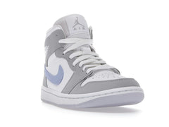Women’s Jordan 1 Mid Wolf Grey Aluminum Sneakers BQ6472-105
