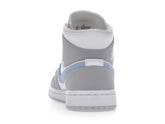 Women’s Jordan 1 Mid Wolf Grey Aluminum Sneakers BQ6472-105