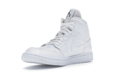 Women’s Jordan 1 Mid White Snakeskin Sneakers BQ6472-110