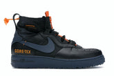 Nike Air Force 1 Gore-Tex Winter Boots Black Bright Ceramic Thunder Blue CQ7211-001