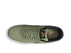 Nike Air Force 1 Low ’07 LV8 Double Swoosh Olive Gold Black Sneakers