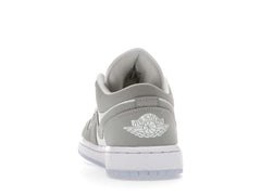 Women’s Jordan 1 Low Wolf Grey DC0774-105 White Leather Sneakers