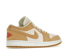 Women’s Air Jordan 1 Low SE Twine Orange Quartz Corduroy Sneakers DH7820-700