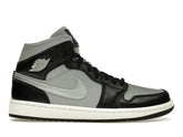 Women’s Jordan 1 Mid SE Black Metallic Silver Sneakers – FB9892-002