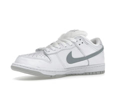Nike SB Dunk Low Supreme 94 White Metallic Silver Sneakers