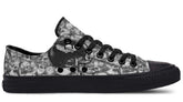 Skull Rider Pattern Black Lowtop Sneaker