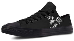 Skull Engine Motor Black Lowtop Sneaker