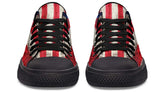 Retro American Flag Black Lowtop Sneaker