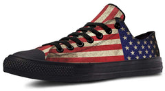 Patriot Flag Black Lowtop Sneaker
