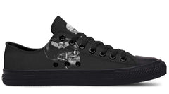 Skull Helmet Black Lowtop Sneaker