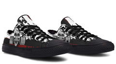 Skull With Deadlift Black Lowtop Sneaker