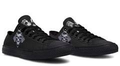 Tailpipe Skull Black Lowtop Sneaker