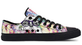 Watercolor Flower with Dog pattern Lowtop Sneaker