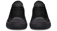 Skull with Rose Black Lowtop Sneaker