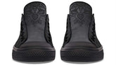 Skull with Rose Black Lowtop Sneaker