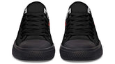 Rose In A Skull Black Lowtop Sneaker