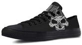 Skull Barcode Black Lowtop Sneaker