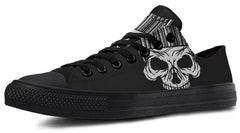 Skull Barcode Black Lowtop Sneaker