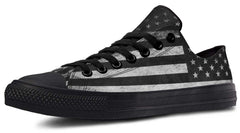 No Color American Flag Black Lowtop Sneaker