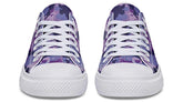 Violet Camo Pattern White Lowtop Sneaker