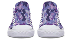 Violet Camo Pattern White Lowtop Sneaker
