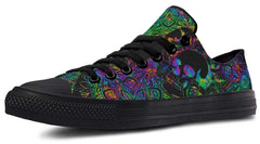 Rainbow Color Skull Hippie Pattern Lowtop Sneaker
