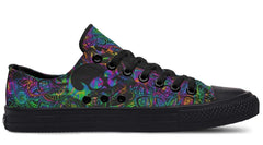 Rainbow Color Skull Hippie Pattern Lowtop Sneaker