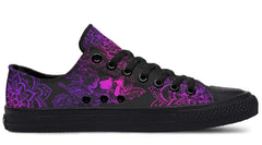 Pink Mandala Skull Pattern Lowtop Sneaker