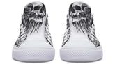 Skull and Rose BW Pattern Lowtop Sneaker
