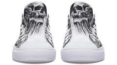 Skull and Rose BW Pattern Lowtop Sneaker