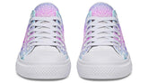 Pink Skull Pattern White Lowtop Sneaker