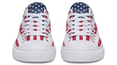 White American Flag Pattern Lowtop Sneaker