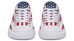 White American Flag Pattern Lowtop Sneaker