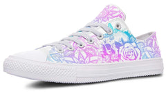 Skull and Moth Pink Colorway Lowtop Sneaker