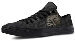 Skull Heart Print Lowtop Sneaker
