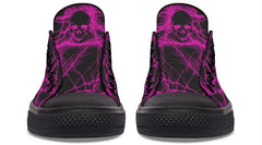 Pink Lighting Skull Art Lowtop Sneaker