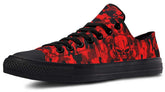 Red Camo Skull Pattern Lowtop Sneaker