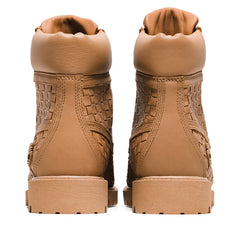 Timberland Textured Premium 6" Lace Up Boot - Medium Beige Full Grain