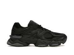 New Balance 9060 Triple Black Leather Sneakers