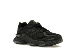 New Balance 9060 Triple Black Leather Sneakers