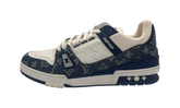 Louis Vuitton Blue Denim/ White Trainer Sneaker (PreOwned) (No Box)