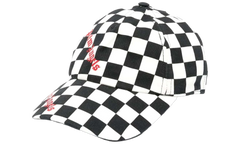 Palm Angels Damier Checked Logo-Print Cap White/Black