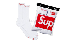 Supreme Hanes Crew Socks (4 Pack) White