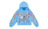 We Are Righteous Risen King Blue Cropped Zip-Up Hoodie
