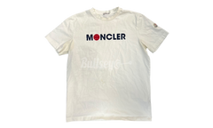 Moncler Flocked Logo White T-Shirt (PreOwned)